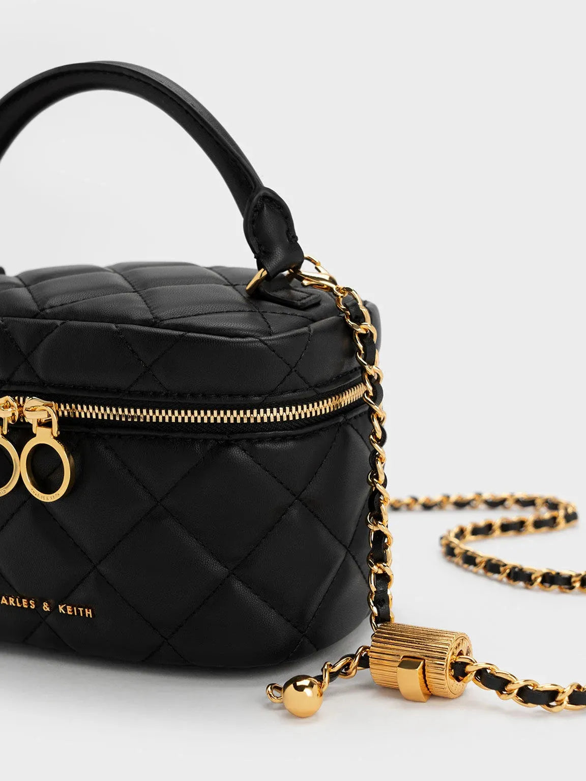 Quilted Two-Way Zip Bag