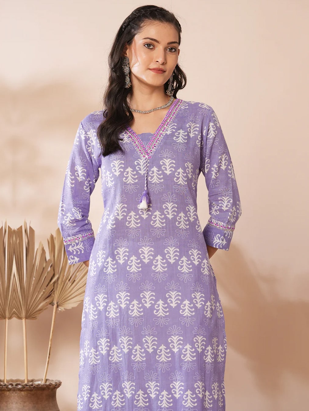 Purple Pine Tree Ethnic Costume