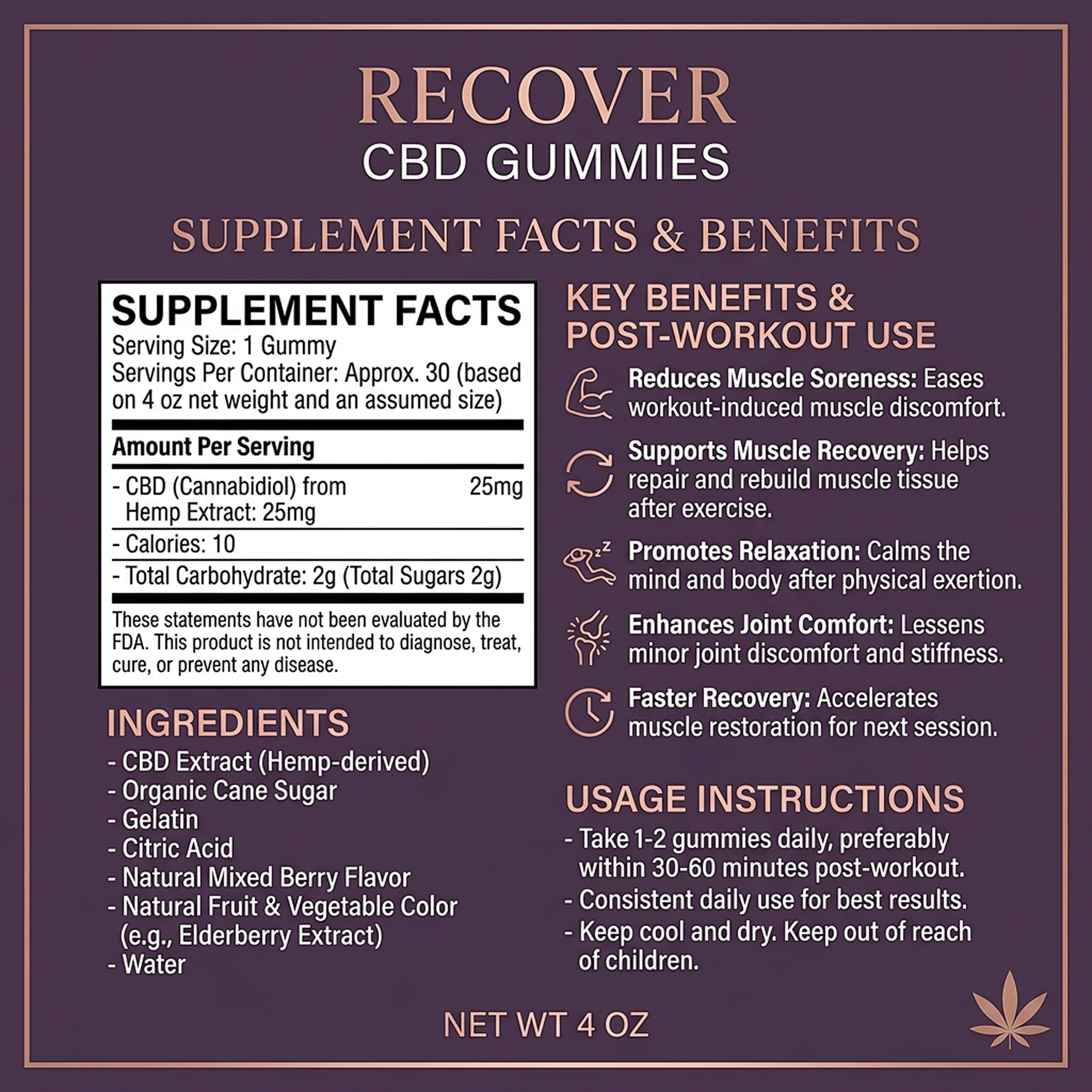 Daily Recovery CBD Gummies