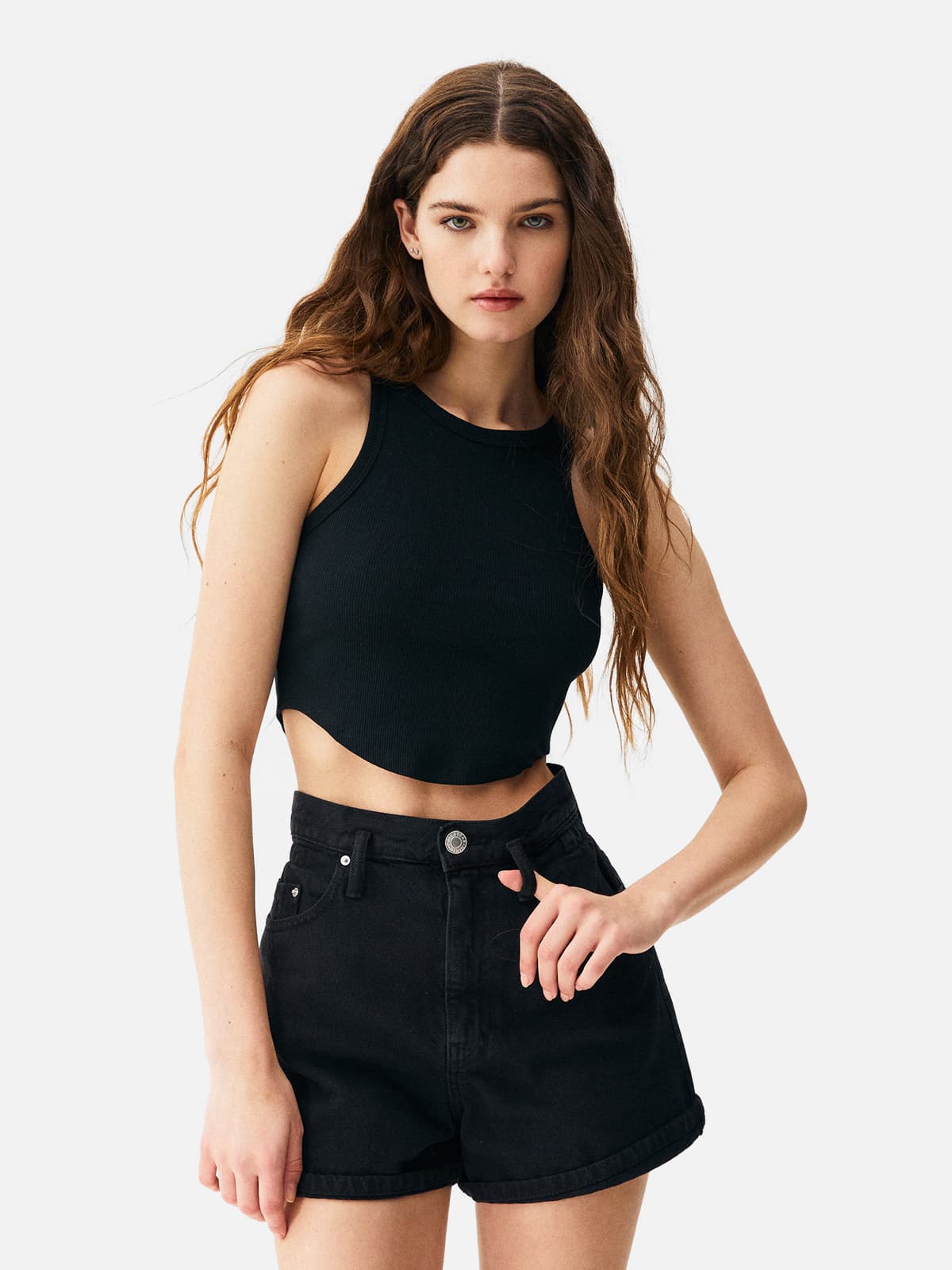 Regular-Fit Denim Bermuda Shorts