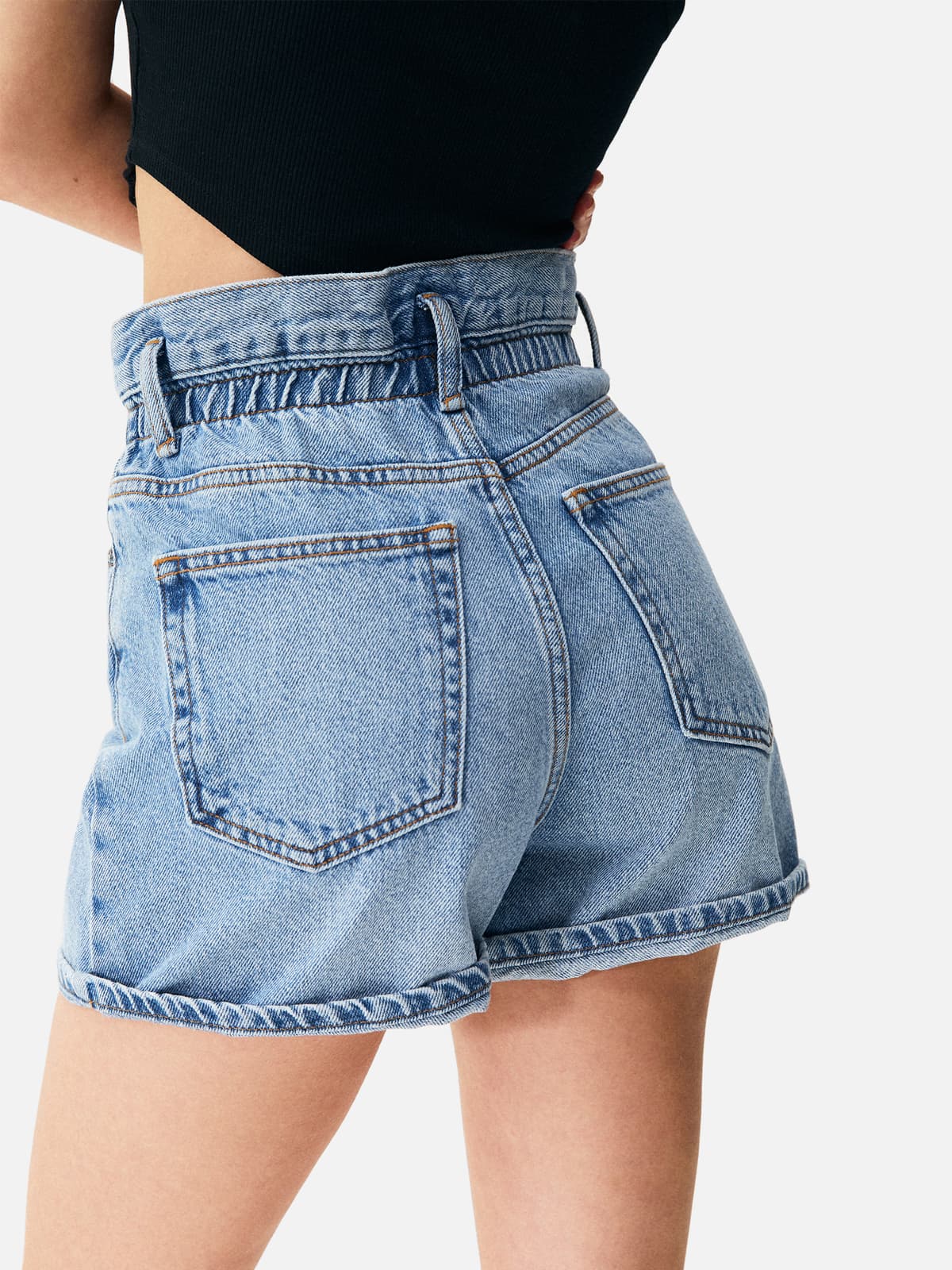 Regular-Fit Denim Bermuda Shorts