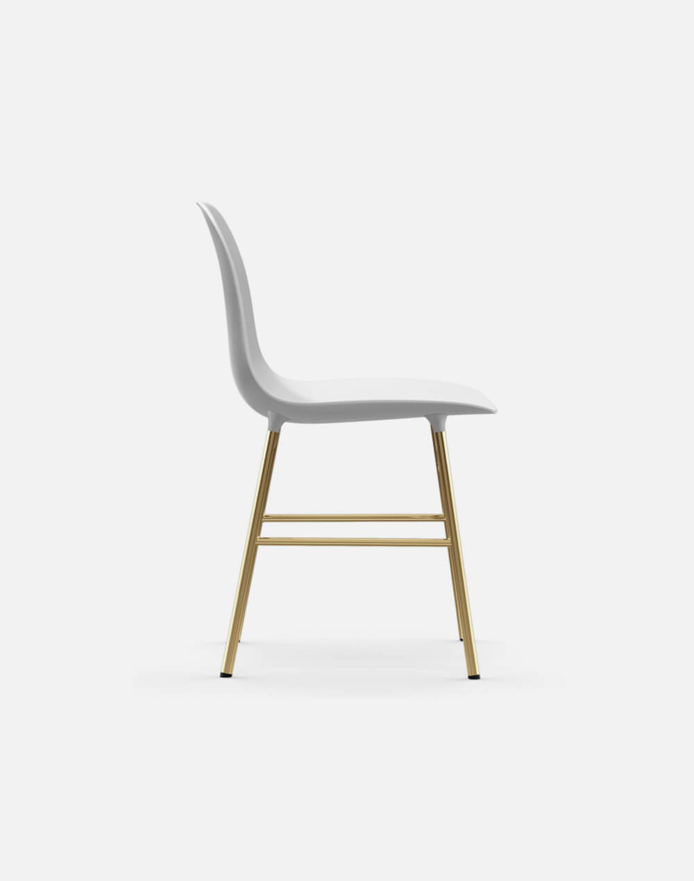Glozin II Form Chair Brass Base